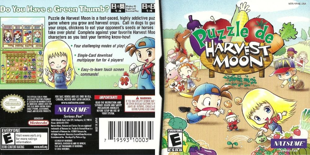 A split image of the Harvest Moon front cover