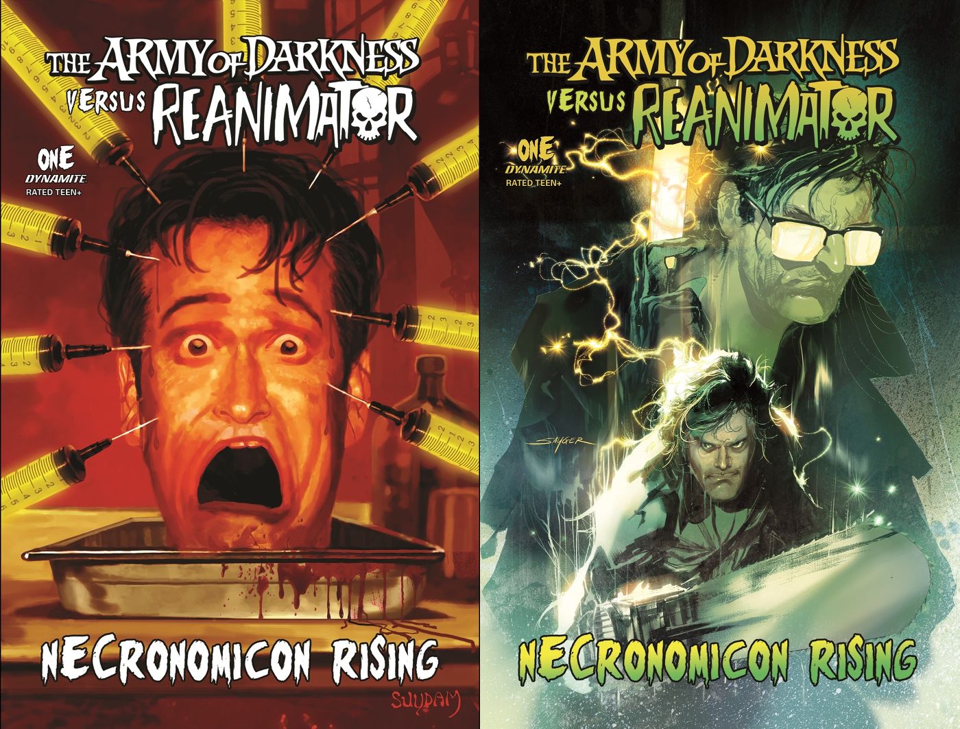 Covers 3 and 4 for Army of Darkness vs. Re-Animator