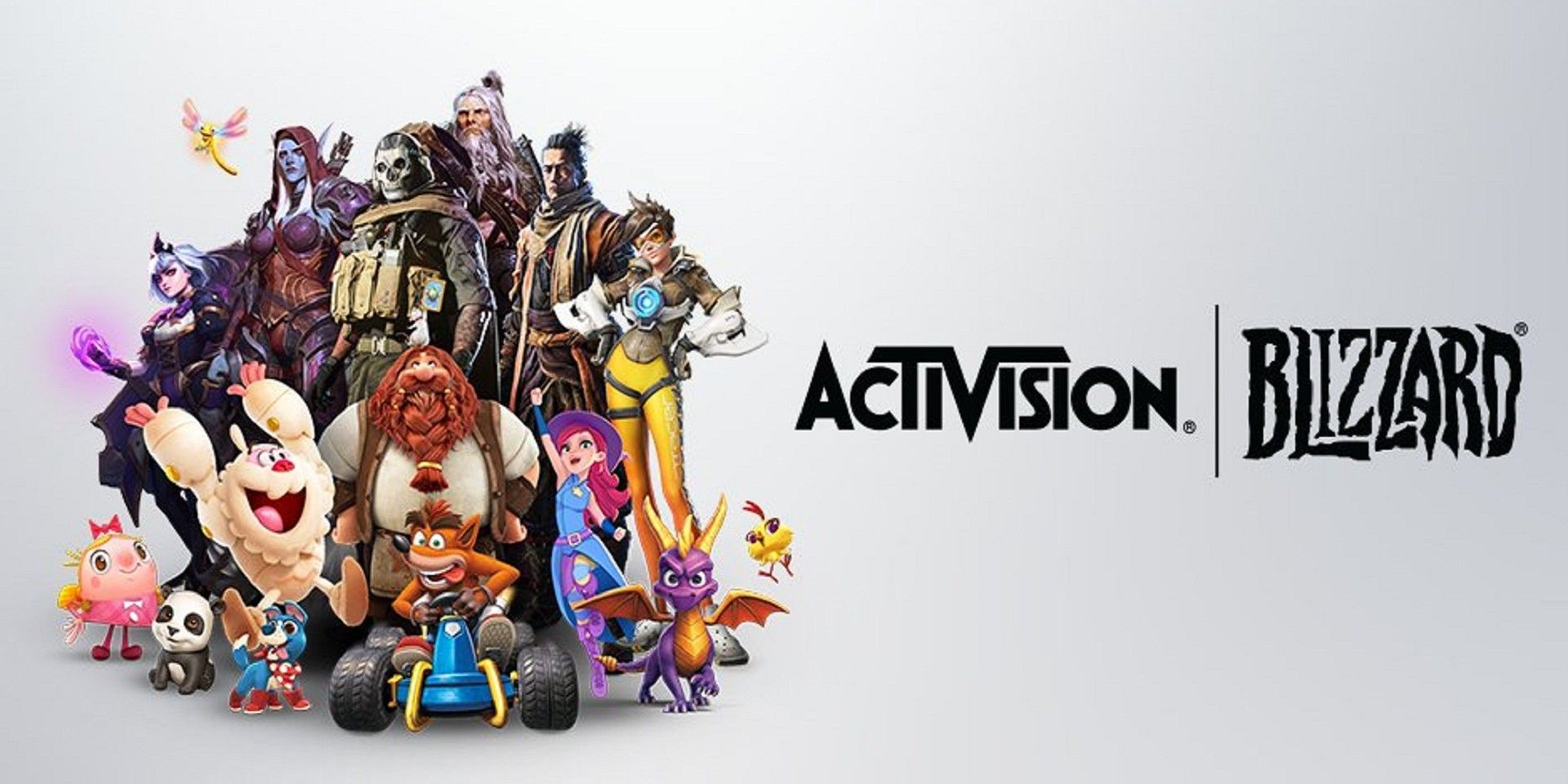 Activision Blizzard Logo with Owned IP characters