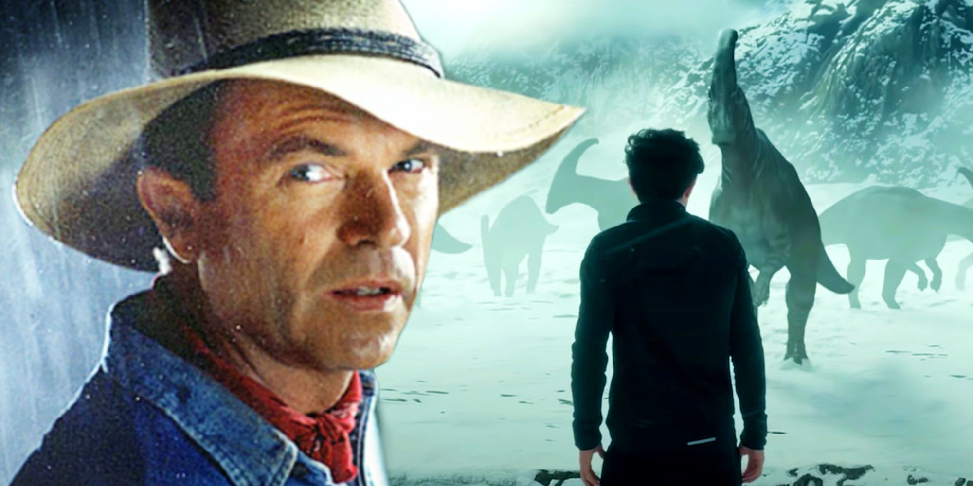 Alan Grant in Jurassic Park and the Jurassic World Dominion Trailer