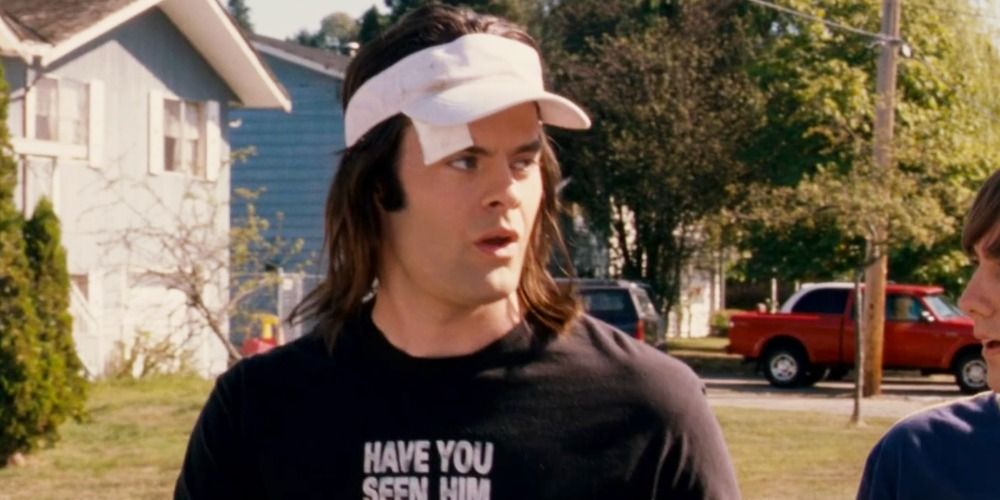 An image of Bill Hader&rsquo;s Dave walking down the street in Hot Rod