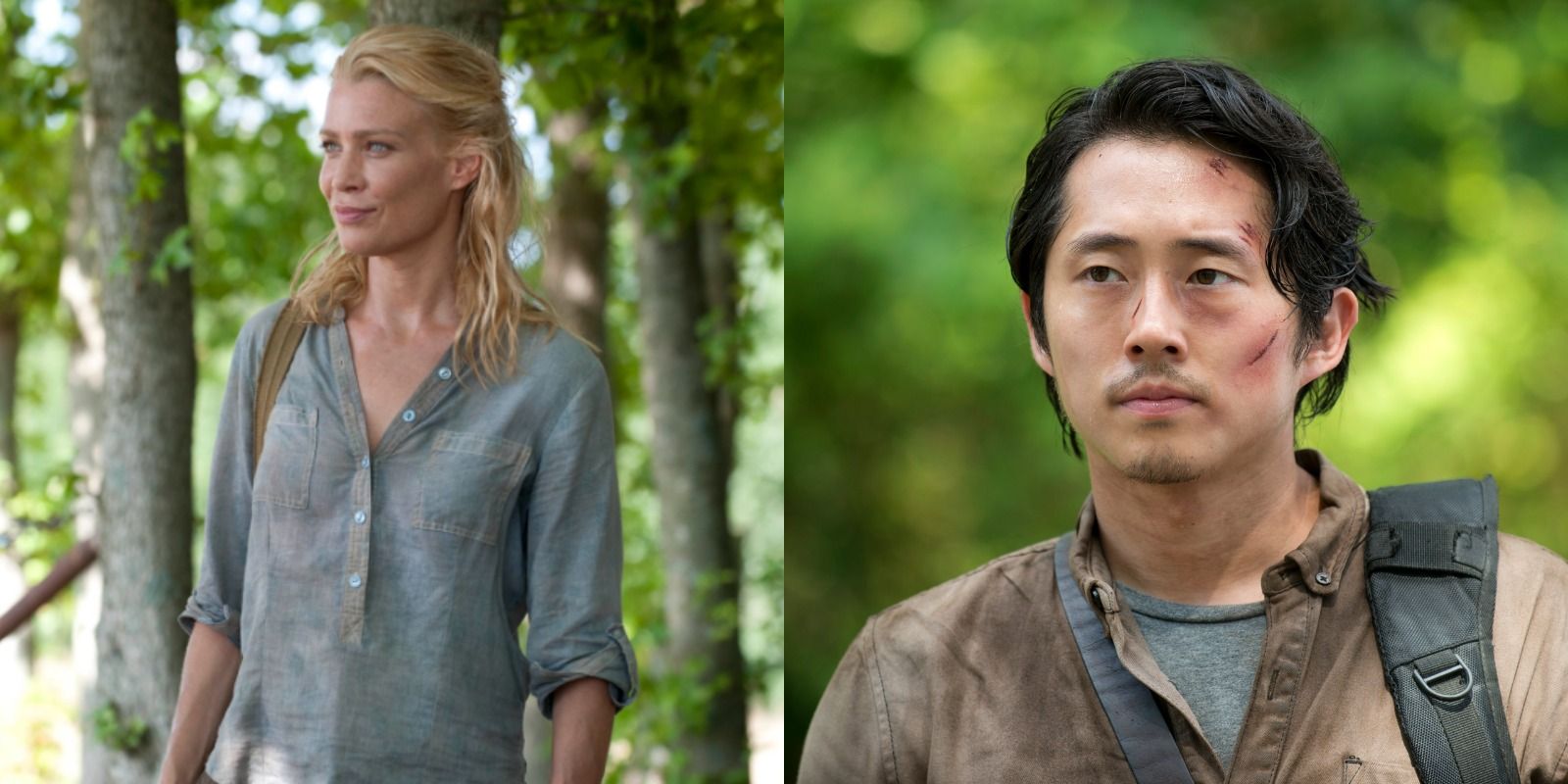 Andrea and Glenn from The Walking Dead.