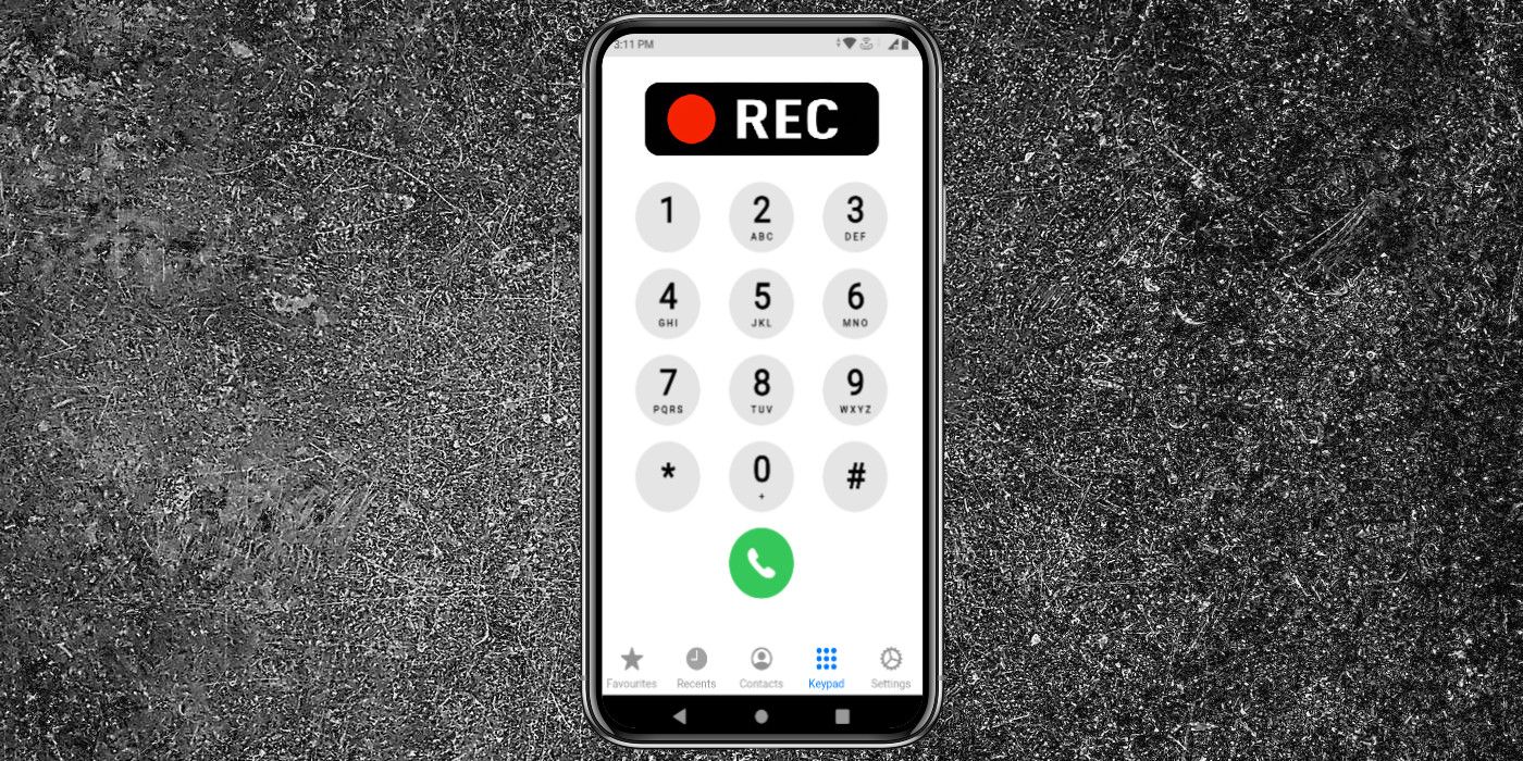 Android phone with call recorder button