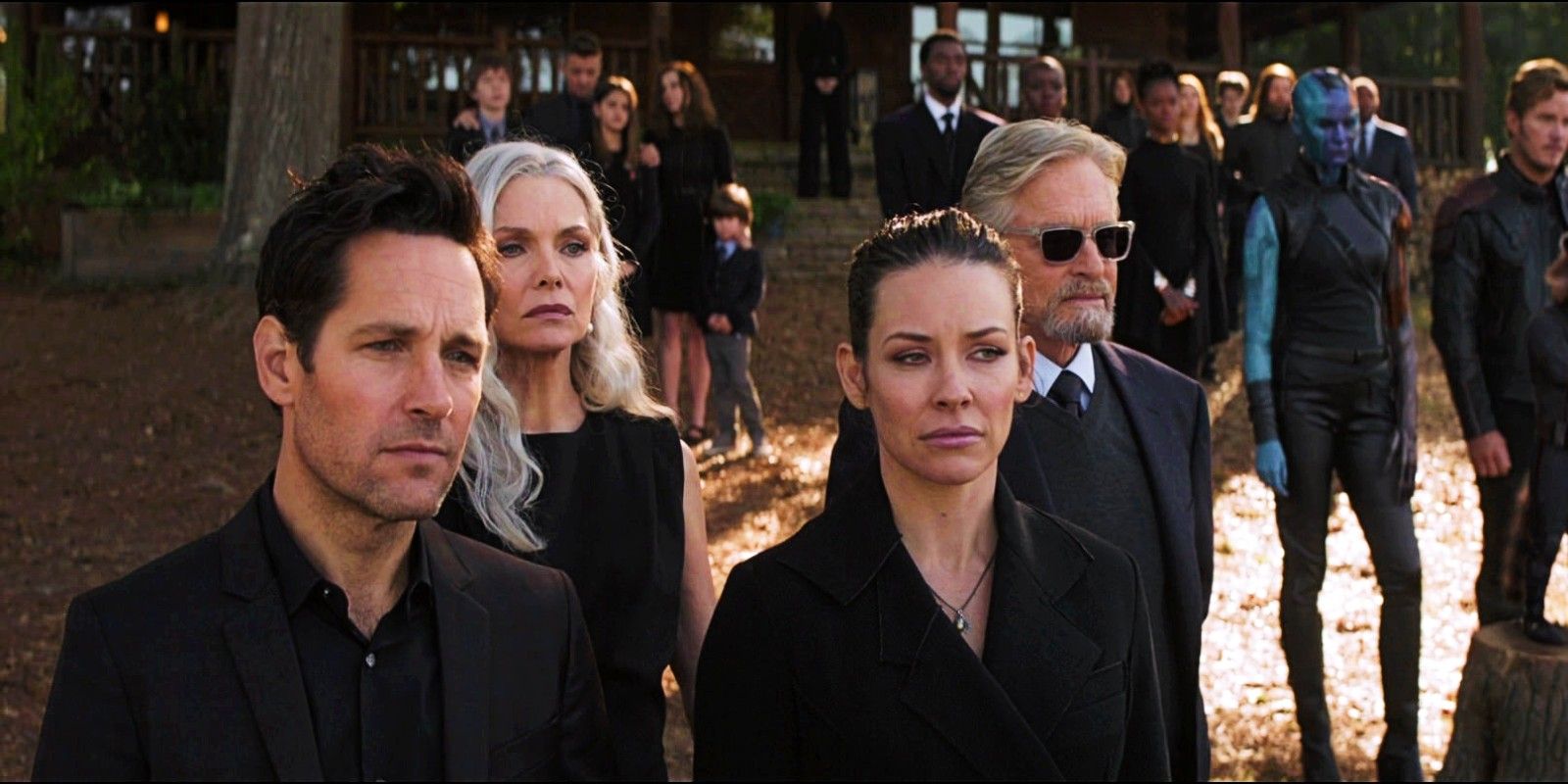Ant Man cast at Tony Stark funeral in Avengers Endgame
