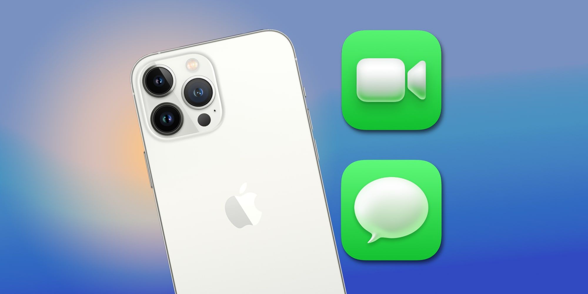 Apple iPhone 13 Pro FaceTime Messages App Icons