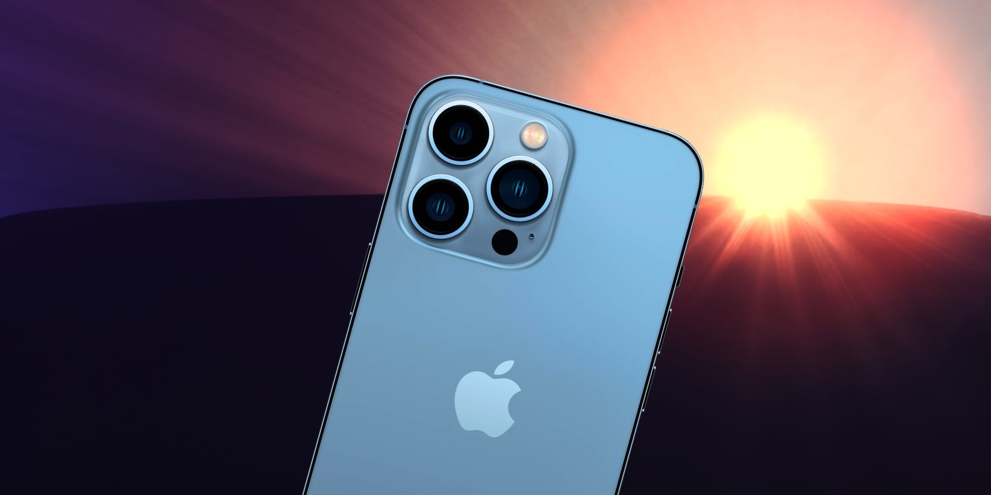 Apple iPhone 13 Pro Over Apple Park Sunset With Color Tint Applied