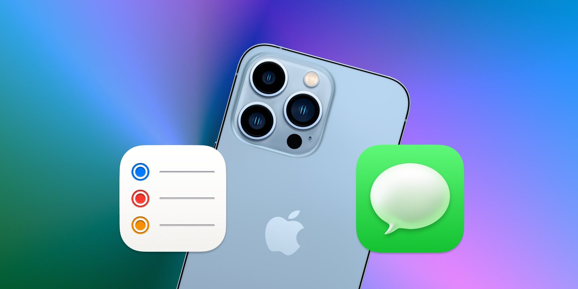 Apple iPhone Reminders Messages App Icons