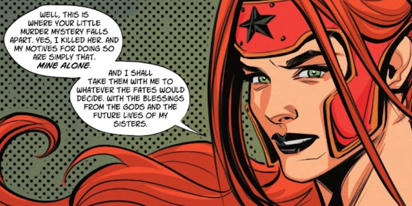 Artemis reveals herself as Hippolyta's murderer in Trial of the Amazons: Wonder Girl #2.