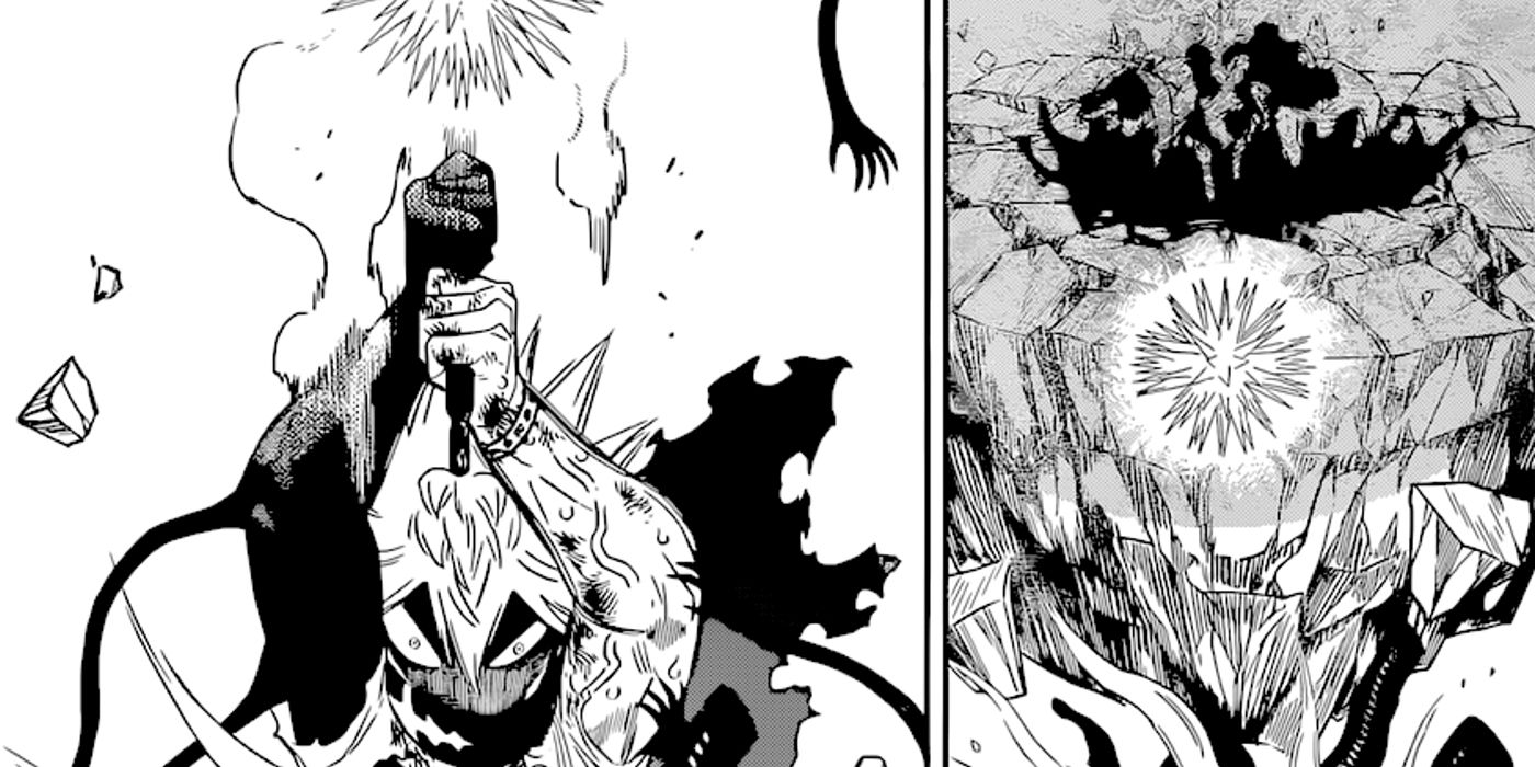 Asta wields Yuno&rsquo;s Star magic against Lucifero in Black Clover chapter 329.