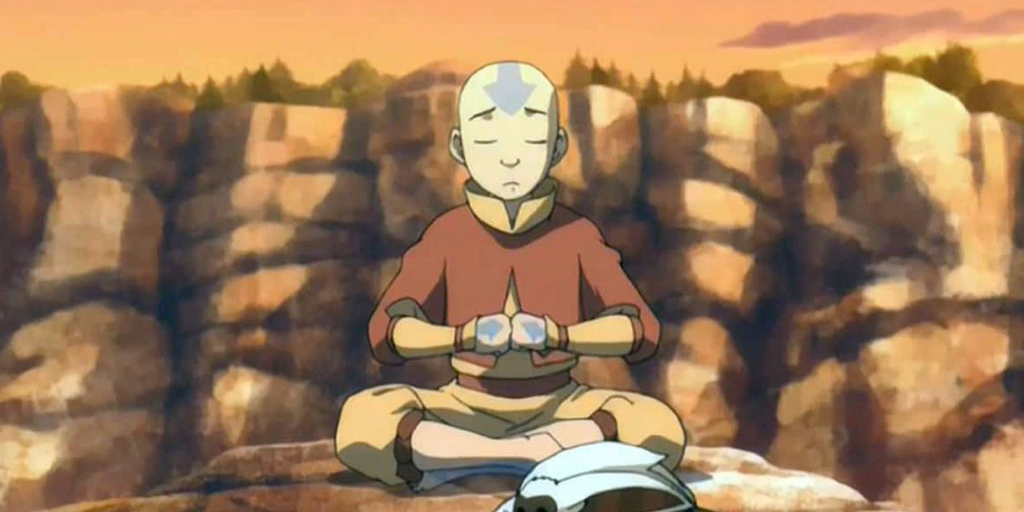 Avatar the Last Airbender Aang mediation pose
