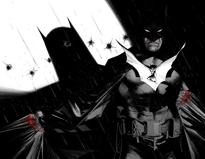 BATMAN 125 cover b&amp;w