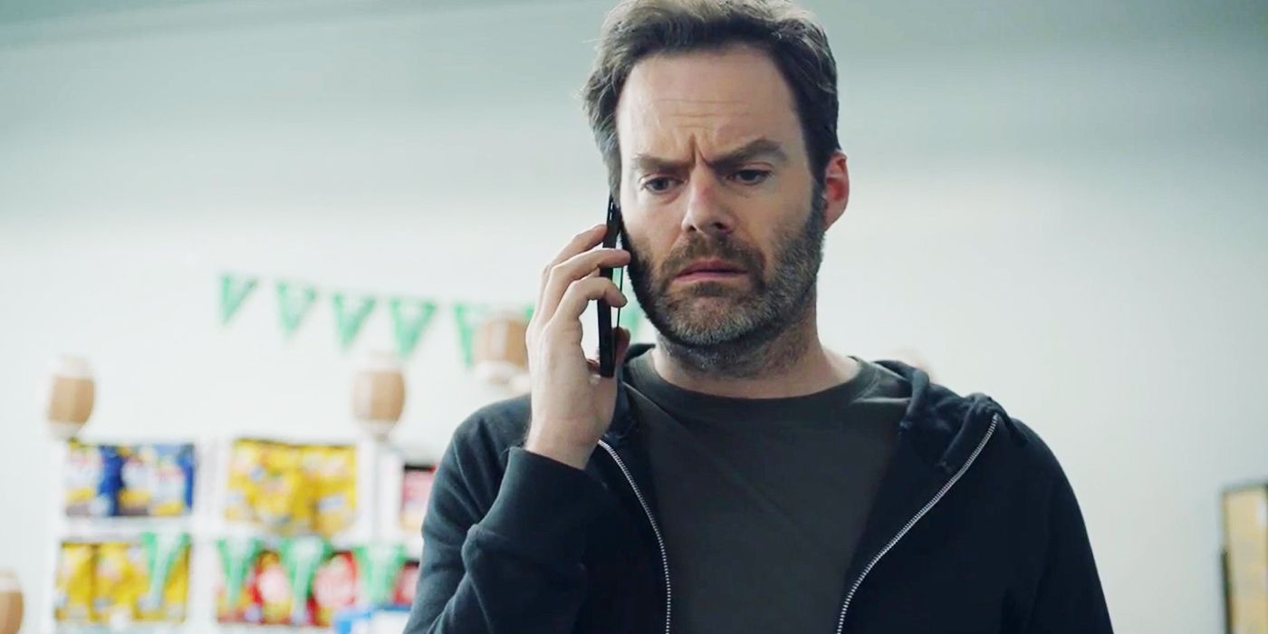 Barry (Bill Hader) speaking on the phone in Barry