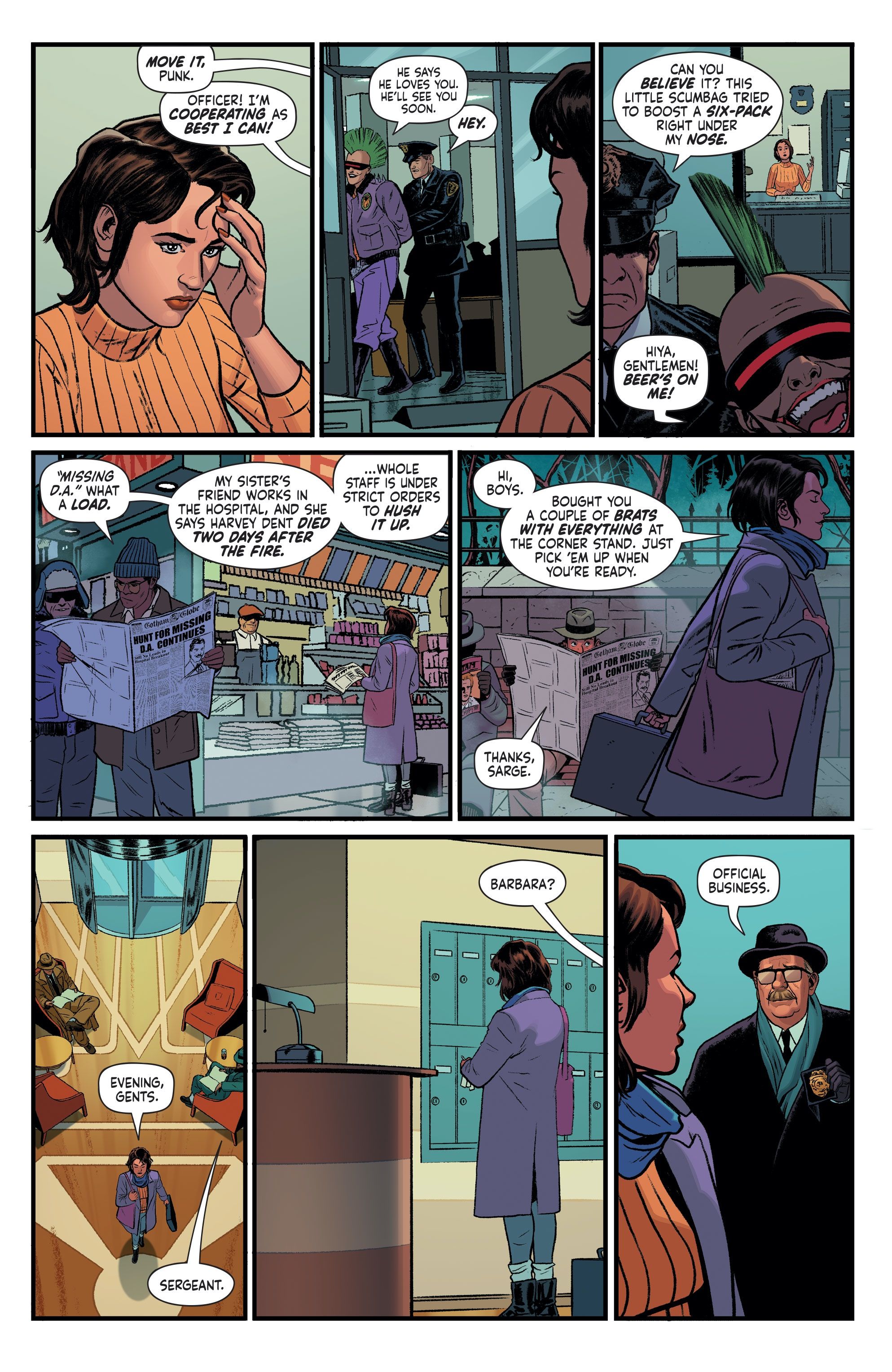 Barbara Gordon talks to her father