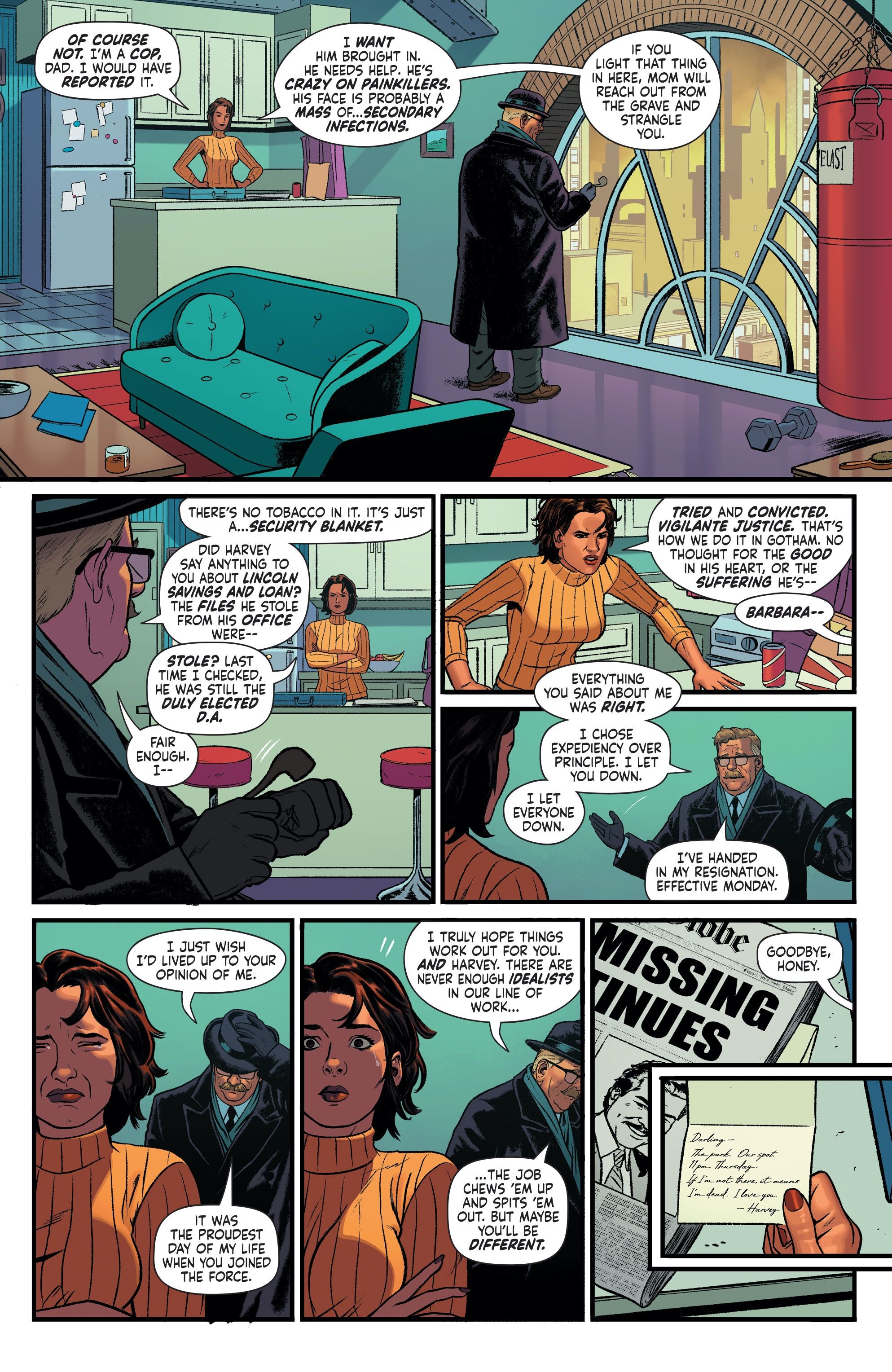 Barbara Gordon investigates Batman