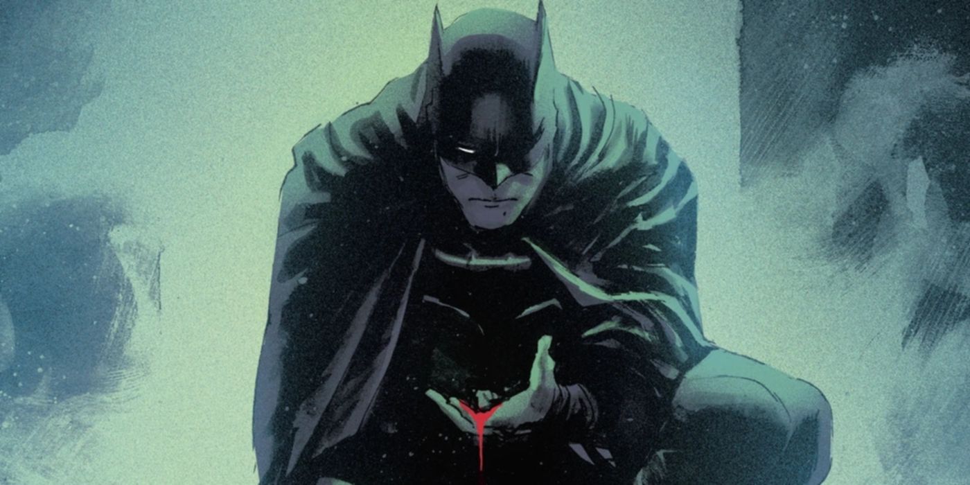 Batman crouching on the cover of Detective Comics 975 Cover