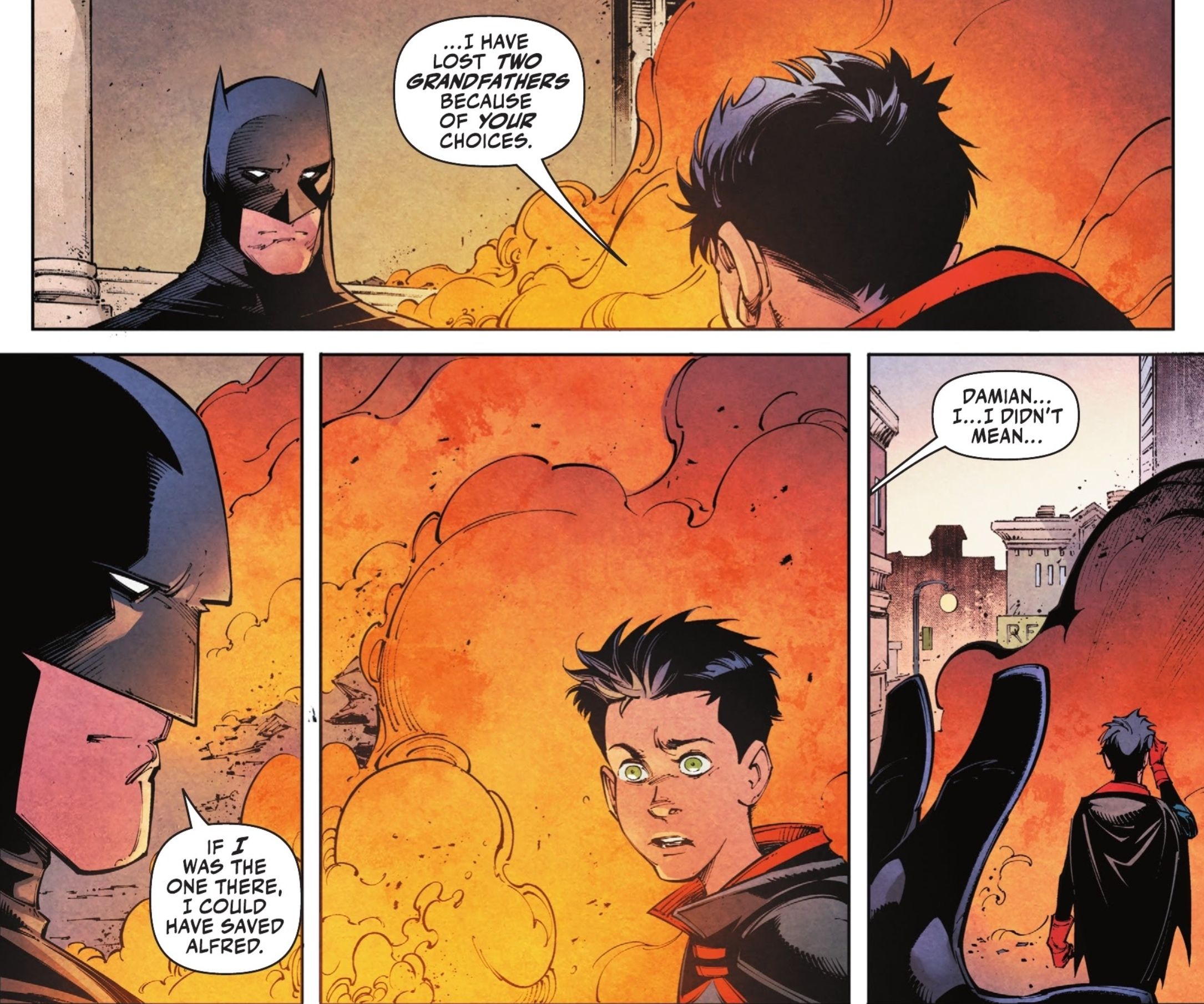 Batman-Talks-To-Robin-About-Alfred-And-Pushes-Him-Away