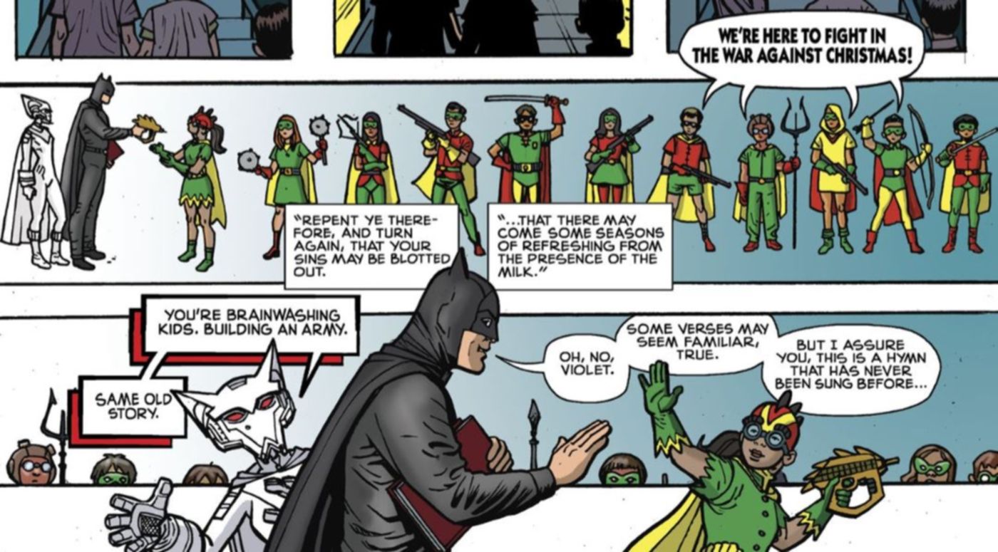 Batman and Mother Panic Milk Wars DC Comics