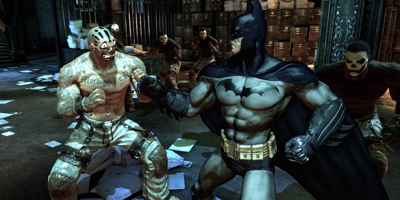 Batman fights Joker's goons in Batman Arkham Asylum