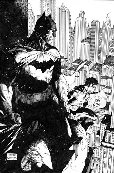 Batman 125 batman and robin b&amp;w variant cover