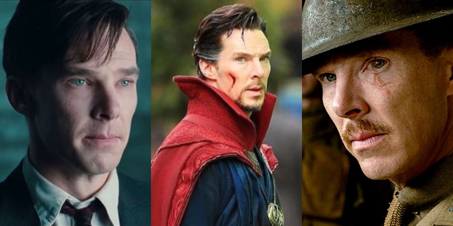 Benedict Cumberbatch in The Imitation Game, Doctor Strange in the Multiverse of Madness, and 1917