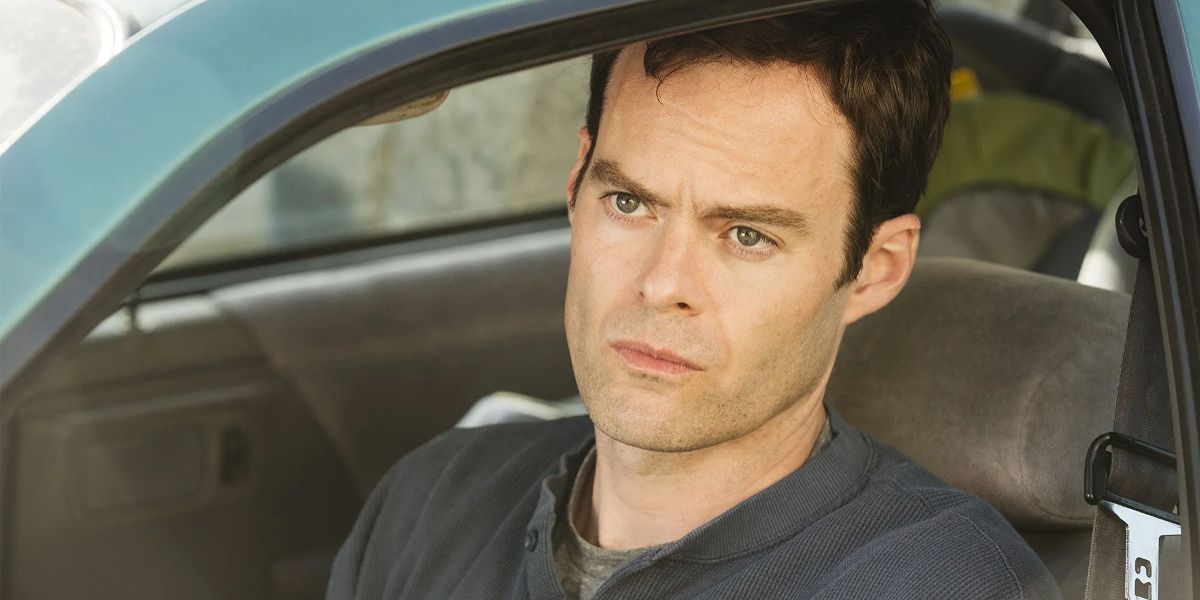 Barry (Bill Hader) staring out the window of his car in HBO's Barry
