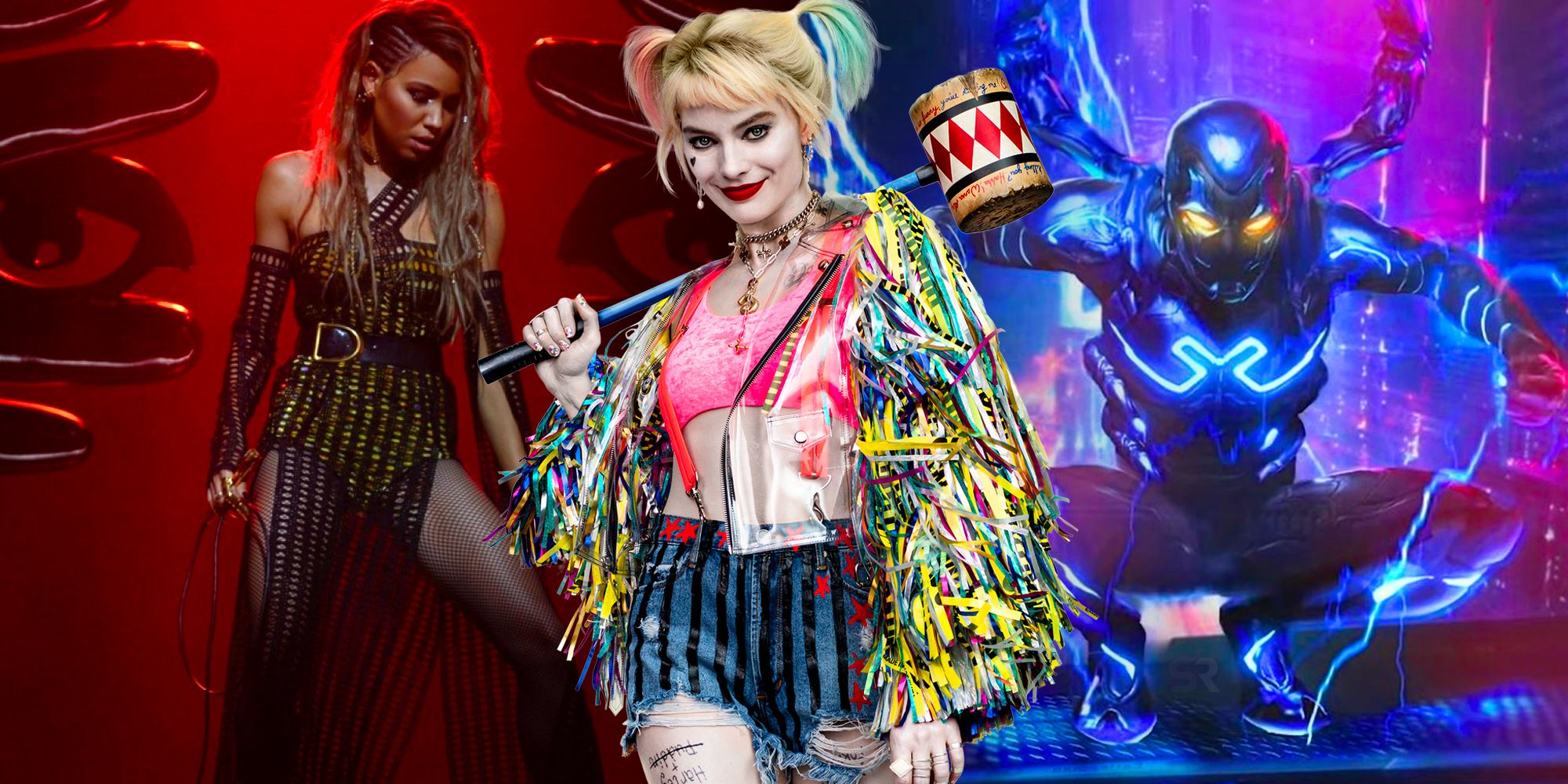 Black Canary Harley Quinn and Blue Beetle Movie