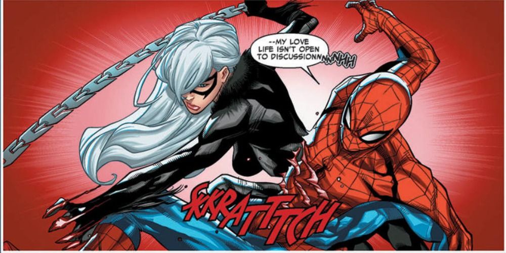 Black Cat and Spider Man in the comics