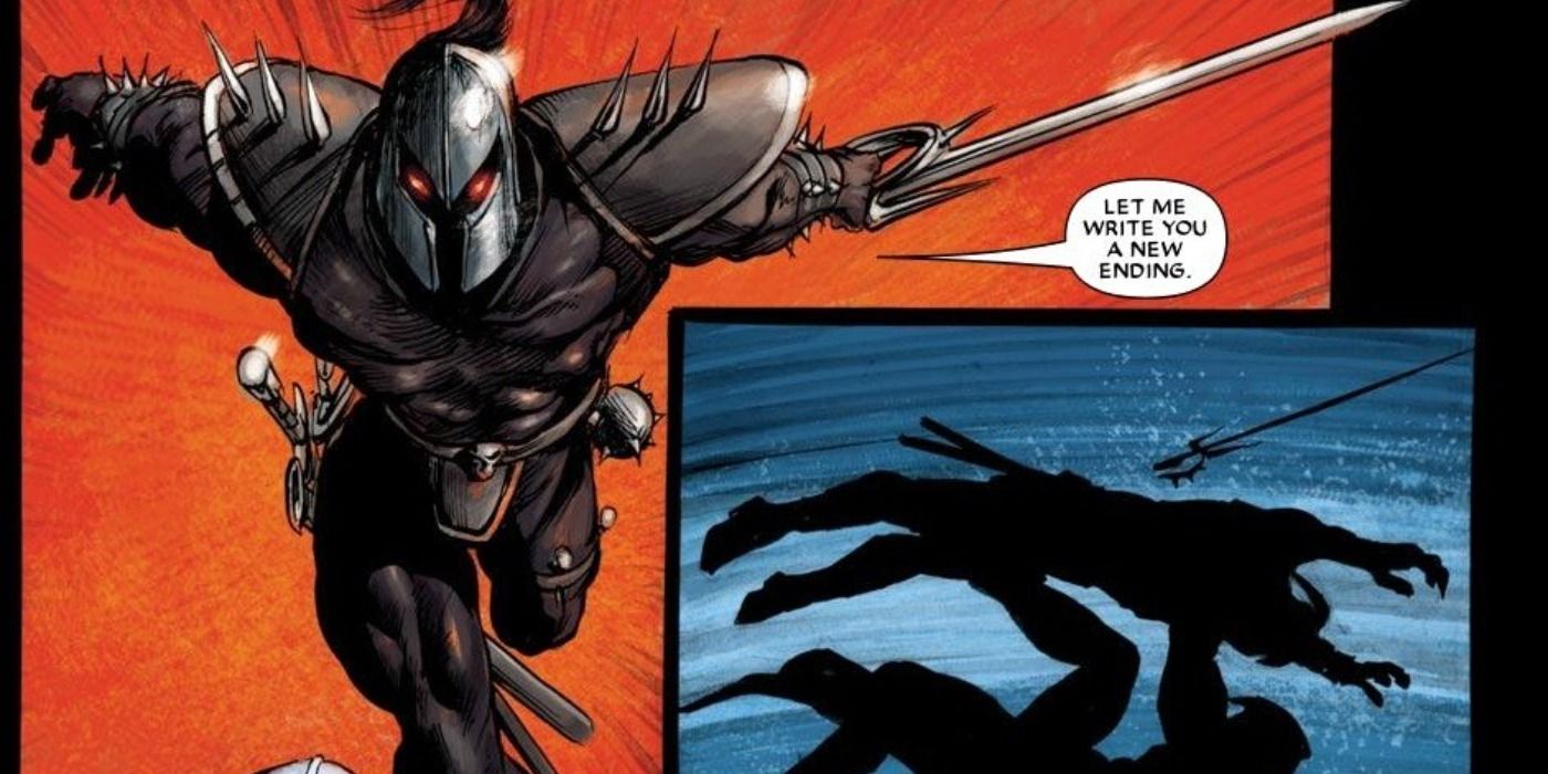 Black Spectre attacks in Moon Knight comics.