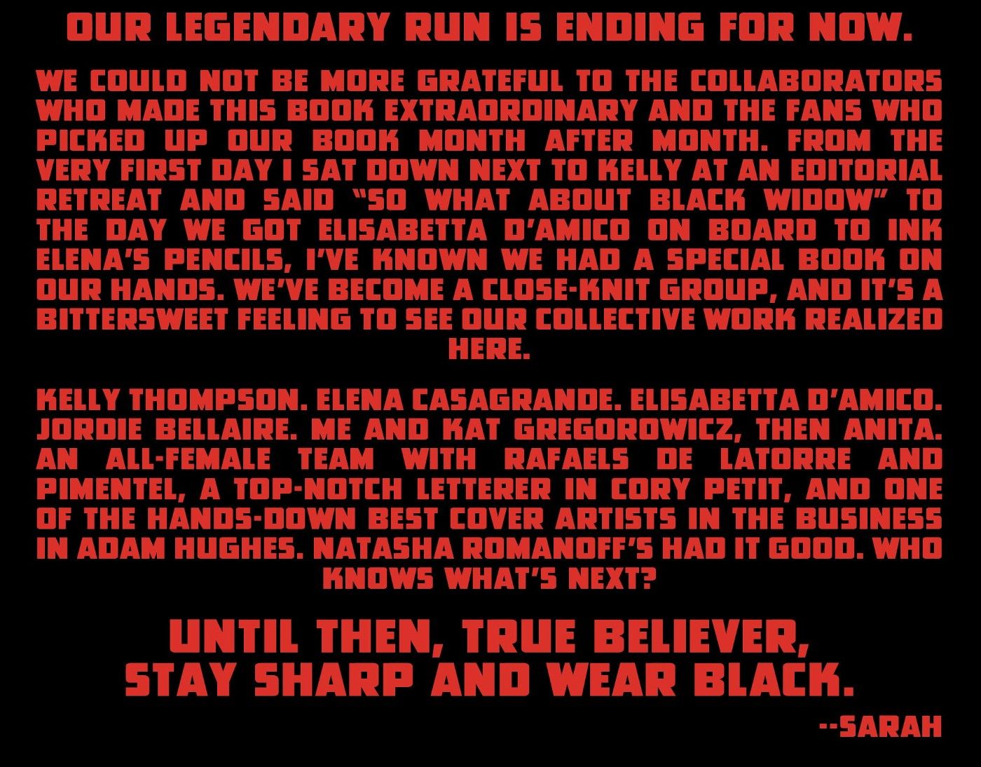 Black Widow Cancellation Official Notice