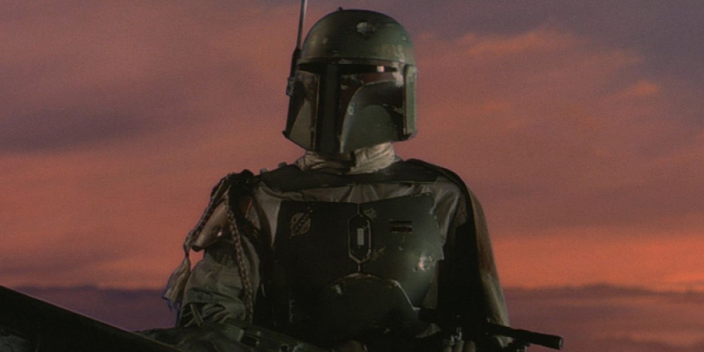 Boba Fett stands by his ship in The Empire Strikes Back
