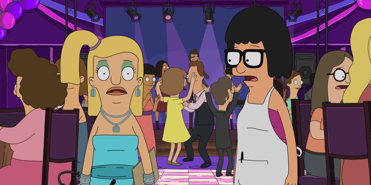 Tammy and Tina talk at a party from Bob's Burgers 