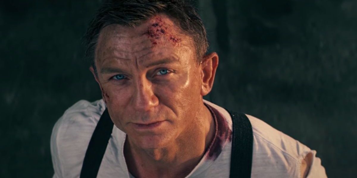 Bond watches an oncoming missile in No Time To Die
