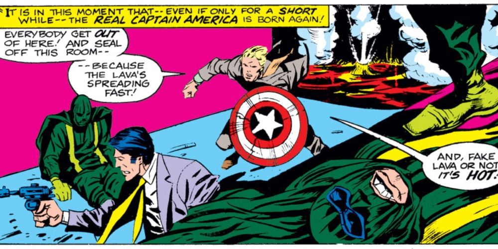 Captain America fighting Hydra in Marvel comics