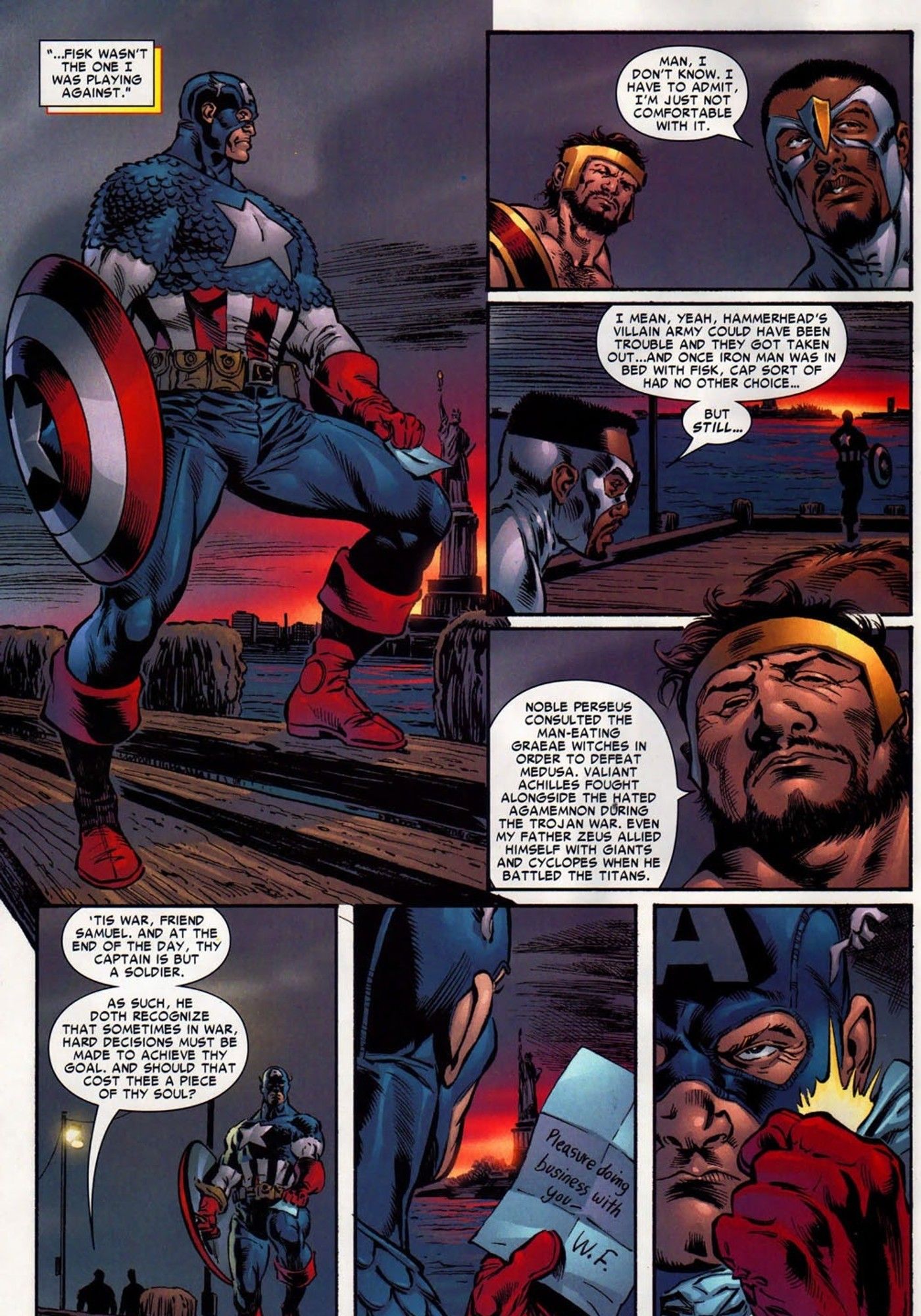 panel from Marvel Civil War: War crimes one shot