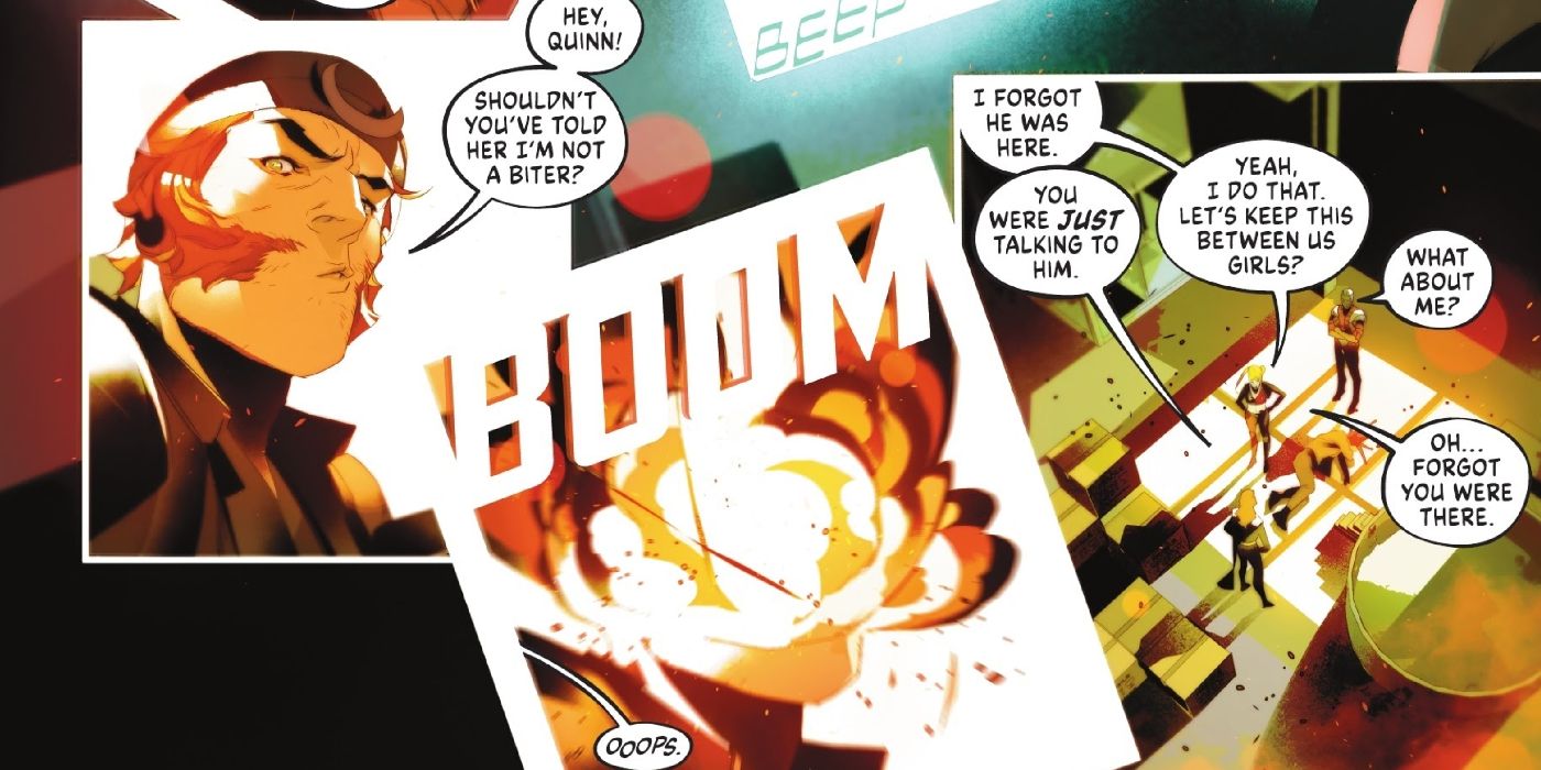 DC Vs. Vampires, Captain Boomerang&rsquo;s head explodes.