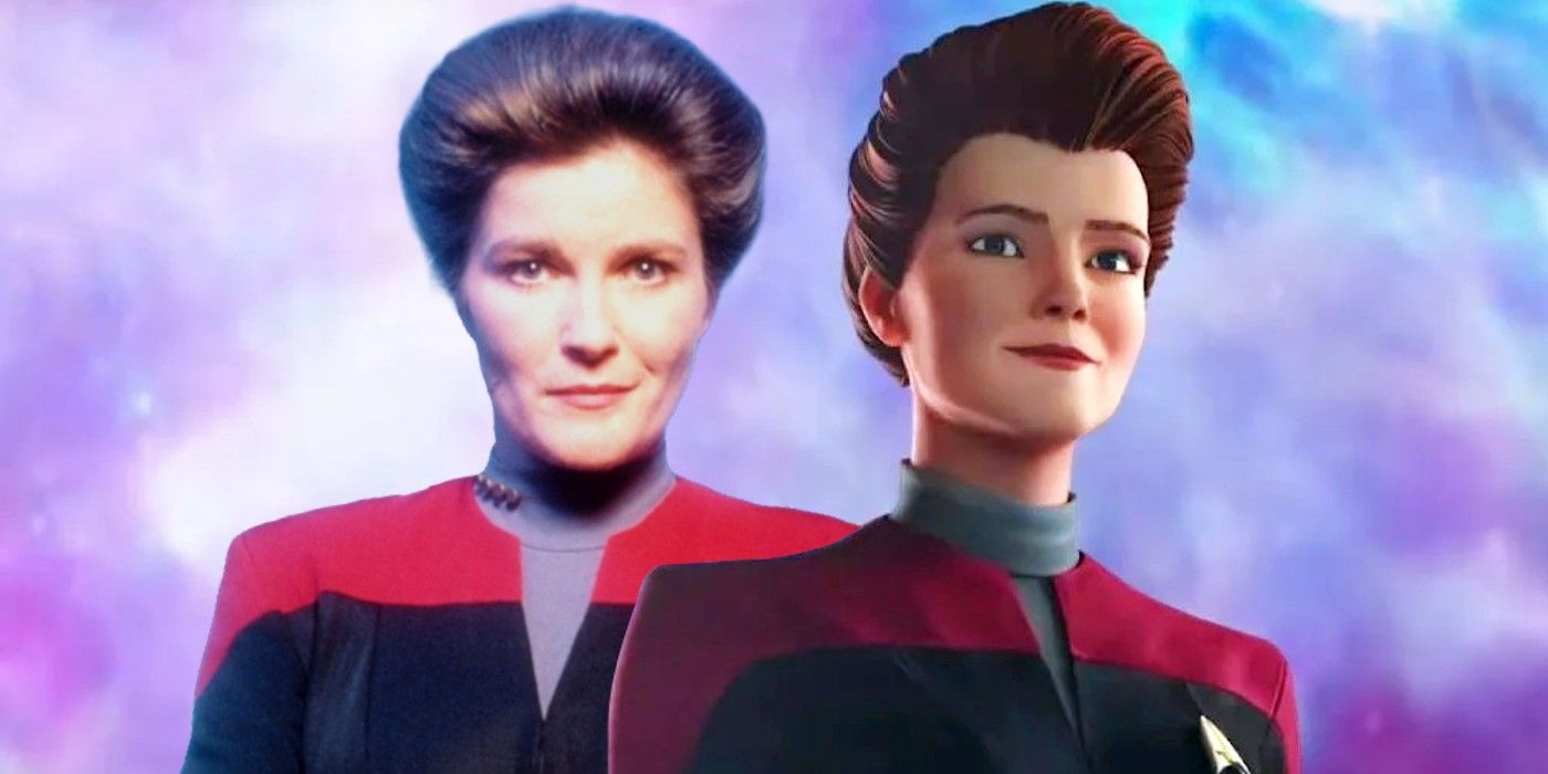 Capitã Janeway em Star Trek Voyager e Prodigy