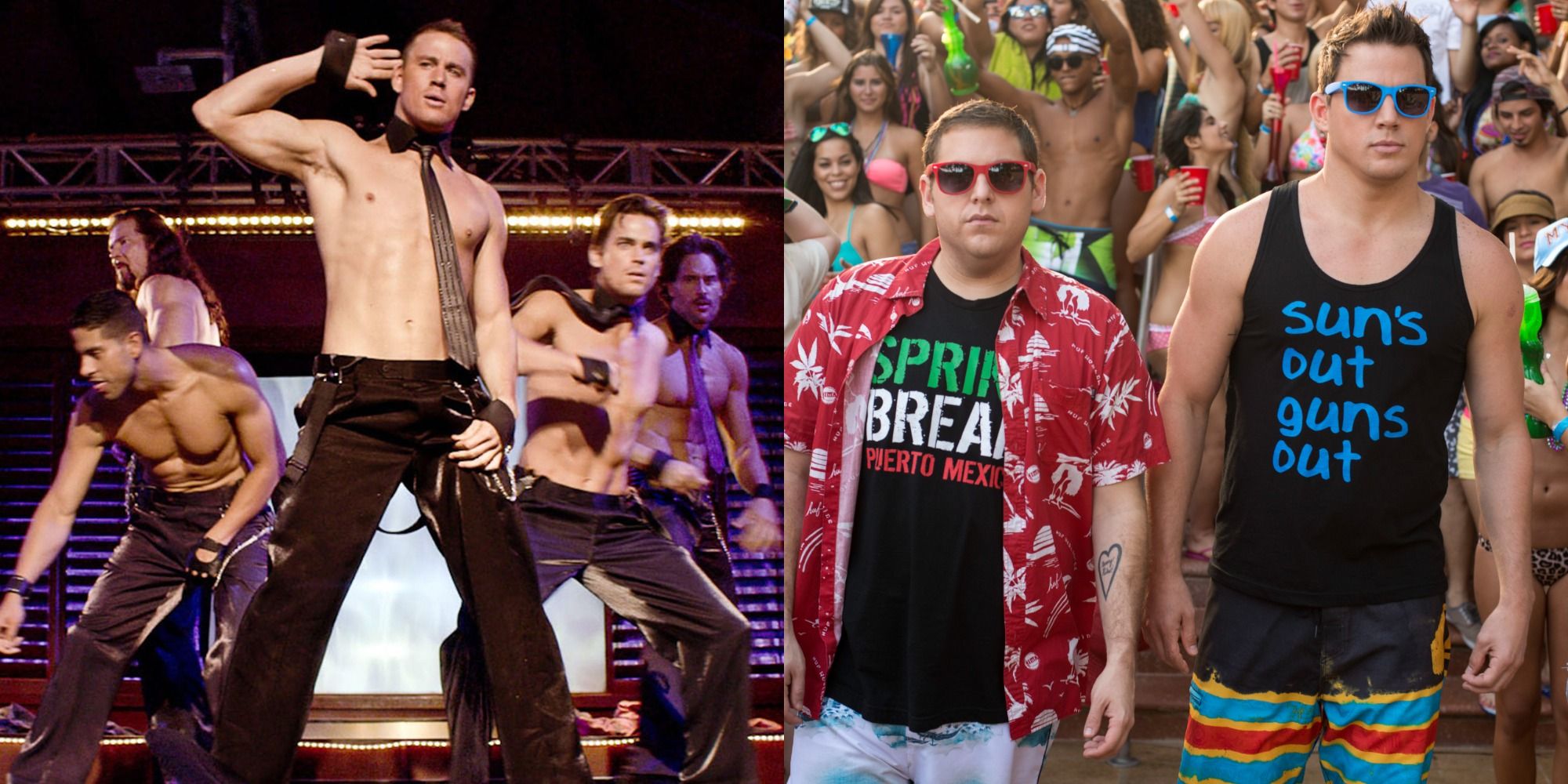 Split image of Magic Mike and 22 Jump Street