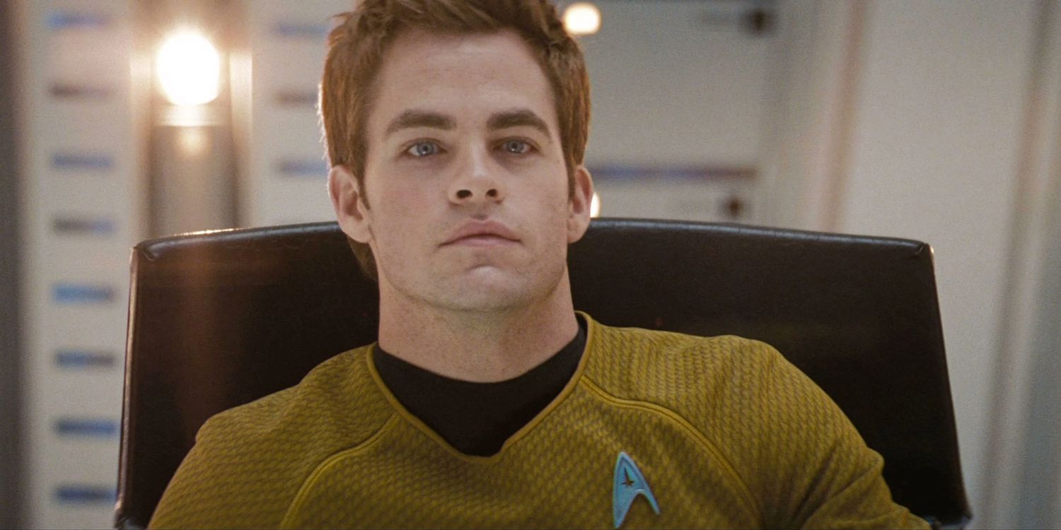 James T. Kirk steers a spaceship in Star Trek (2009)