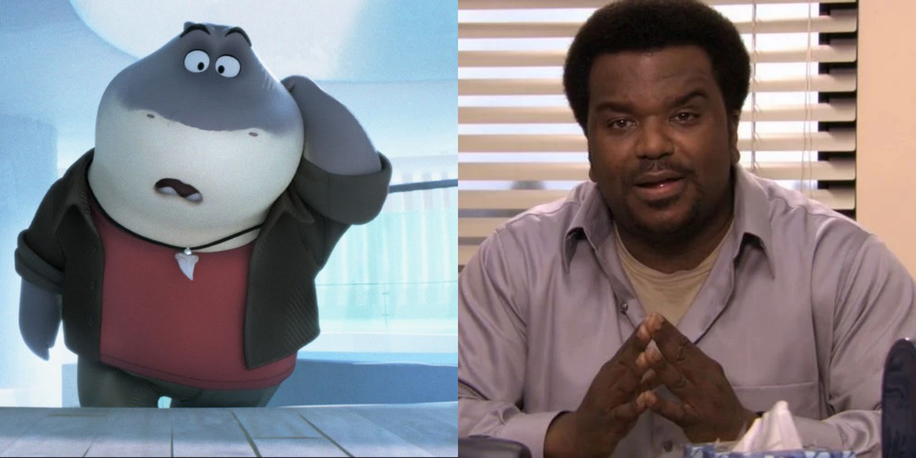Craig Robinson as Shark in The Bad Guys and The Office
