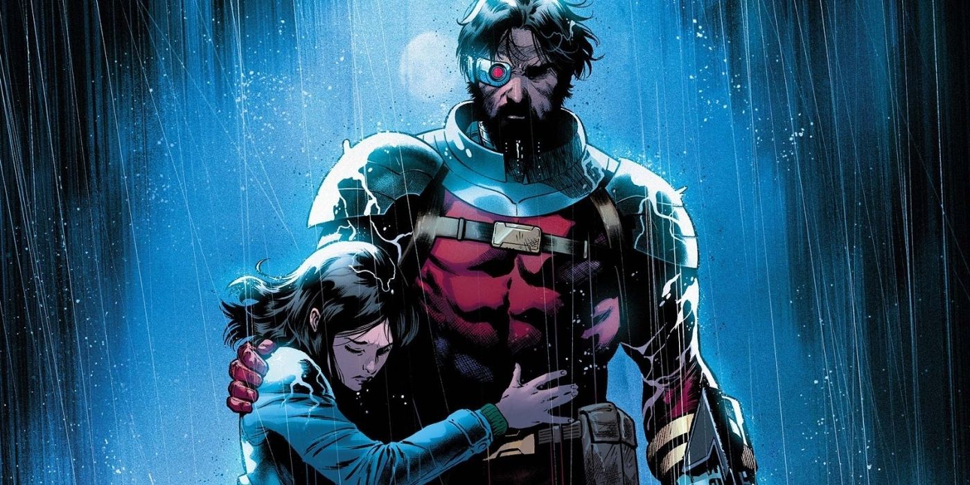 Deadshot and a child on the cover of Suicide Squad #7.
