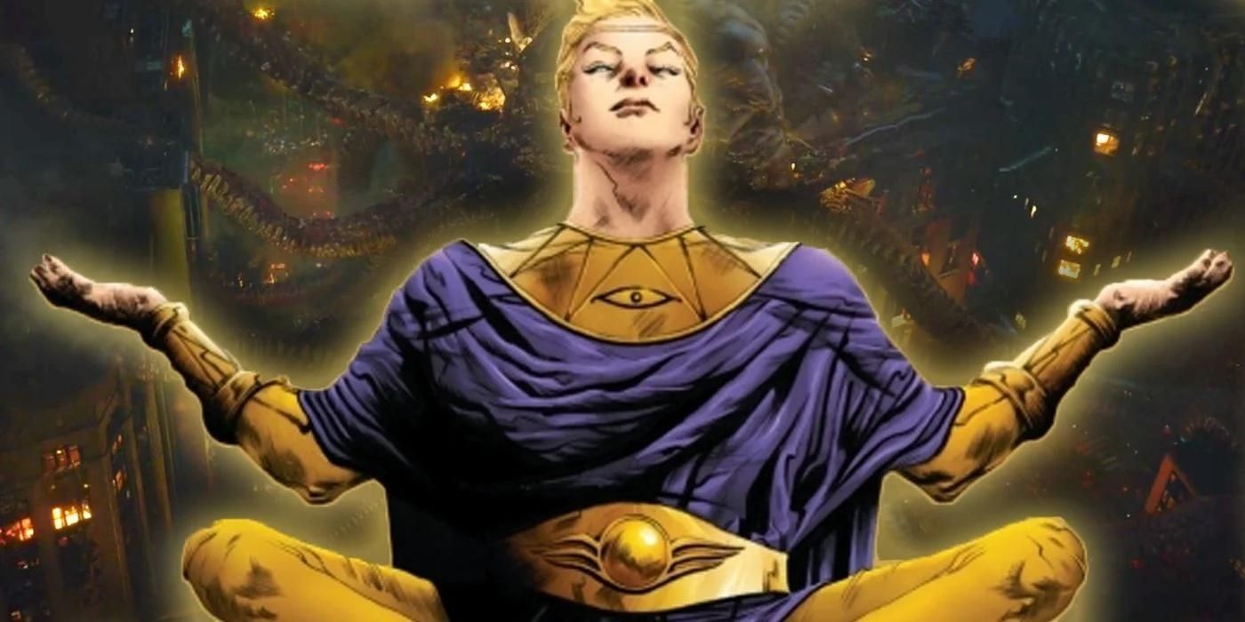 Ozymandias meditating in the comics