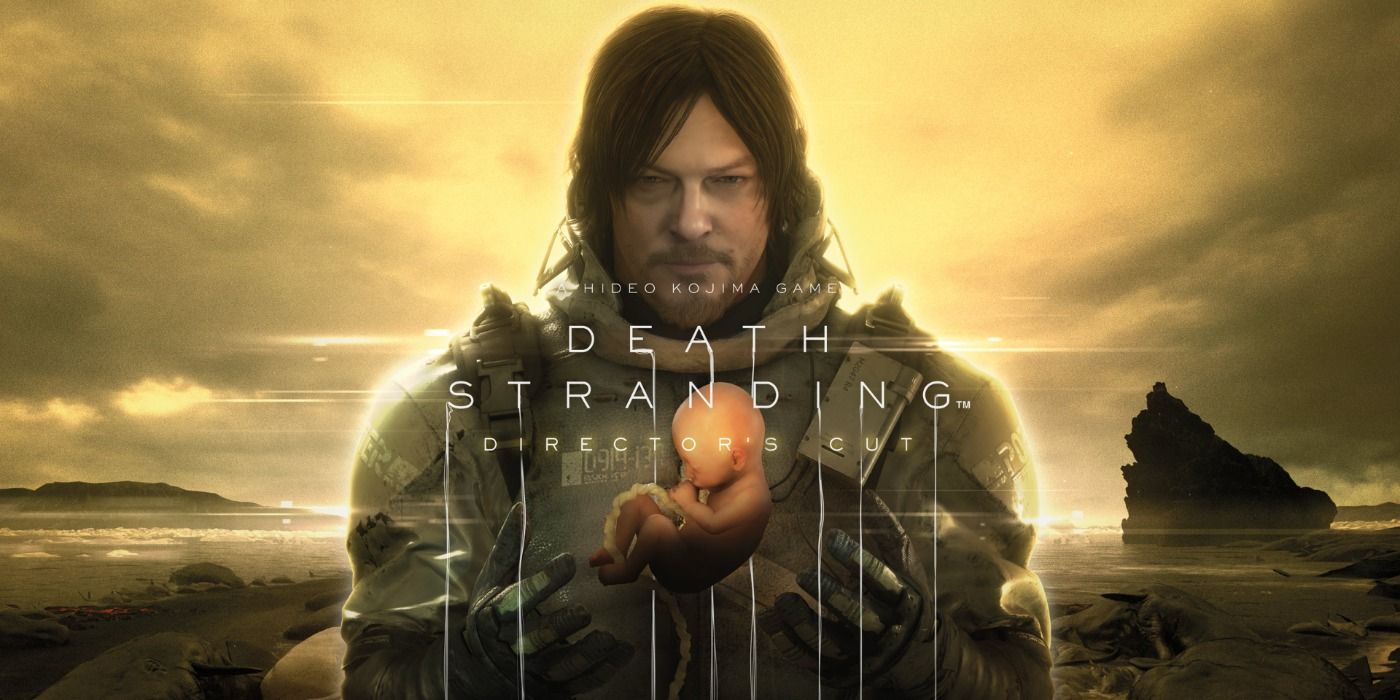 Sam holding the Bridge Baby in Death Stranding Director&rsquo;s Cut promo art