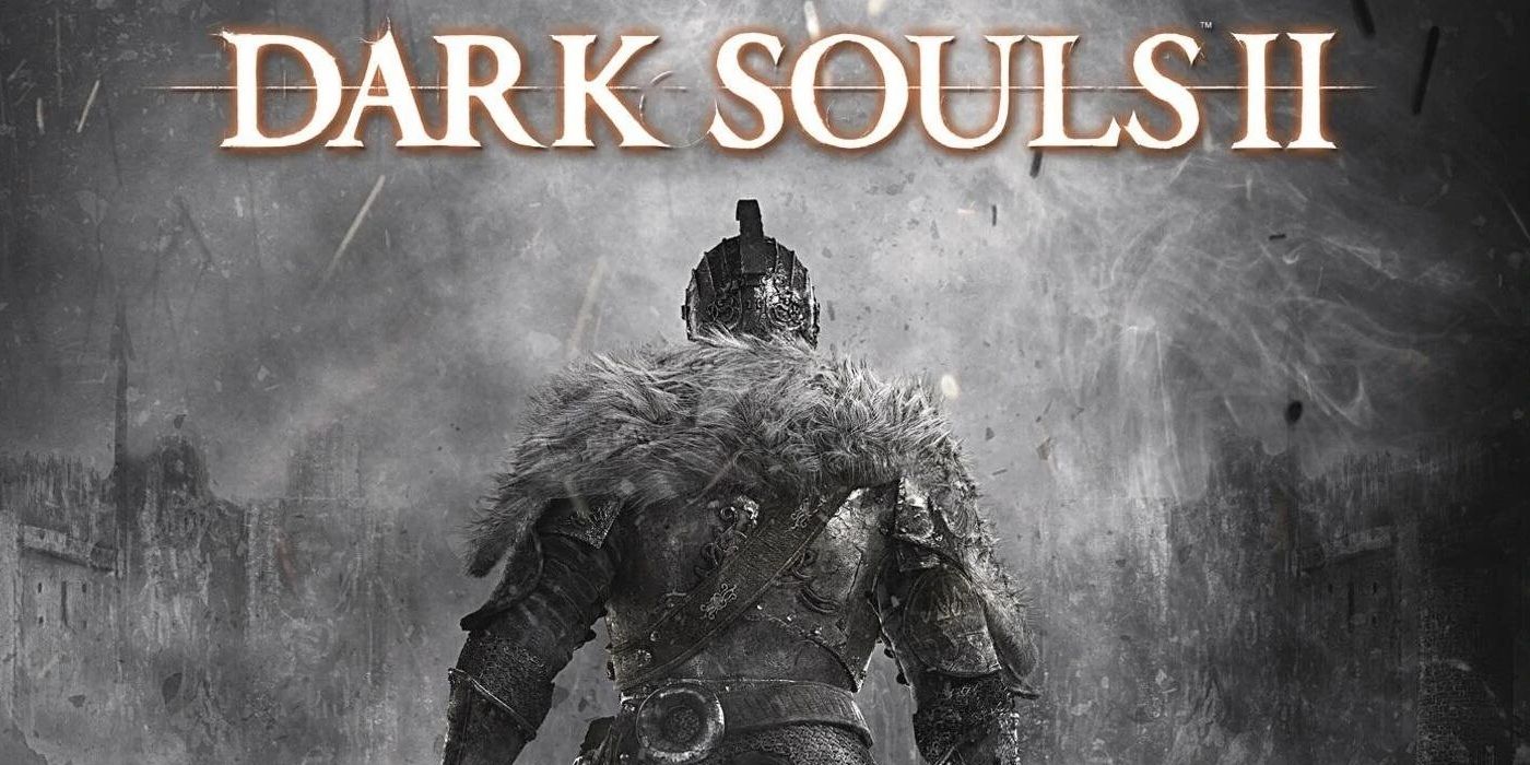 Box Art for Dark Souls 2, with the player facing away from the camera 