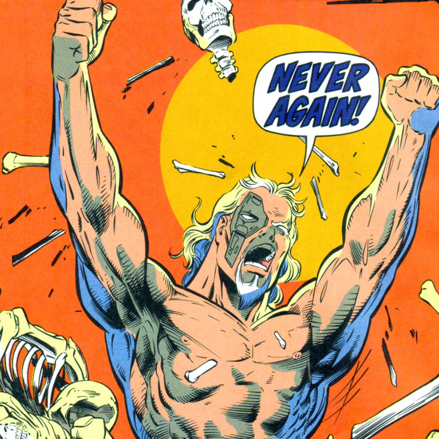 Deathstoke Annual #3 where Slade survives the post-apocalypse.