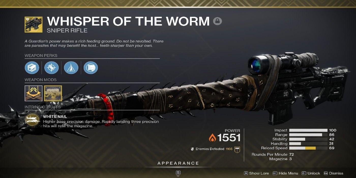 Destiny 2 How to Get The Whisper of The Worm Catalyst