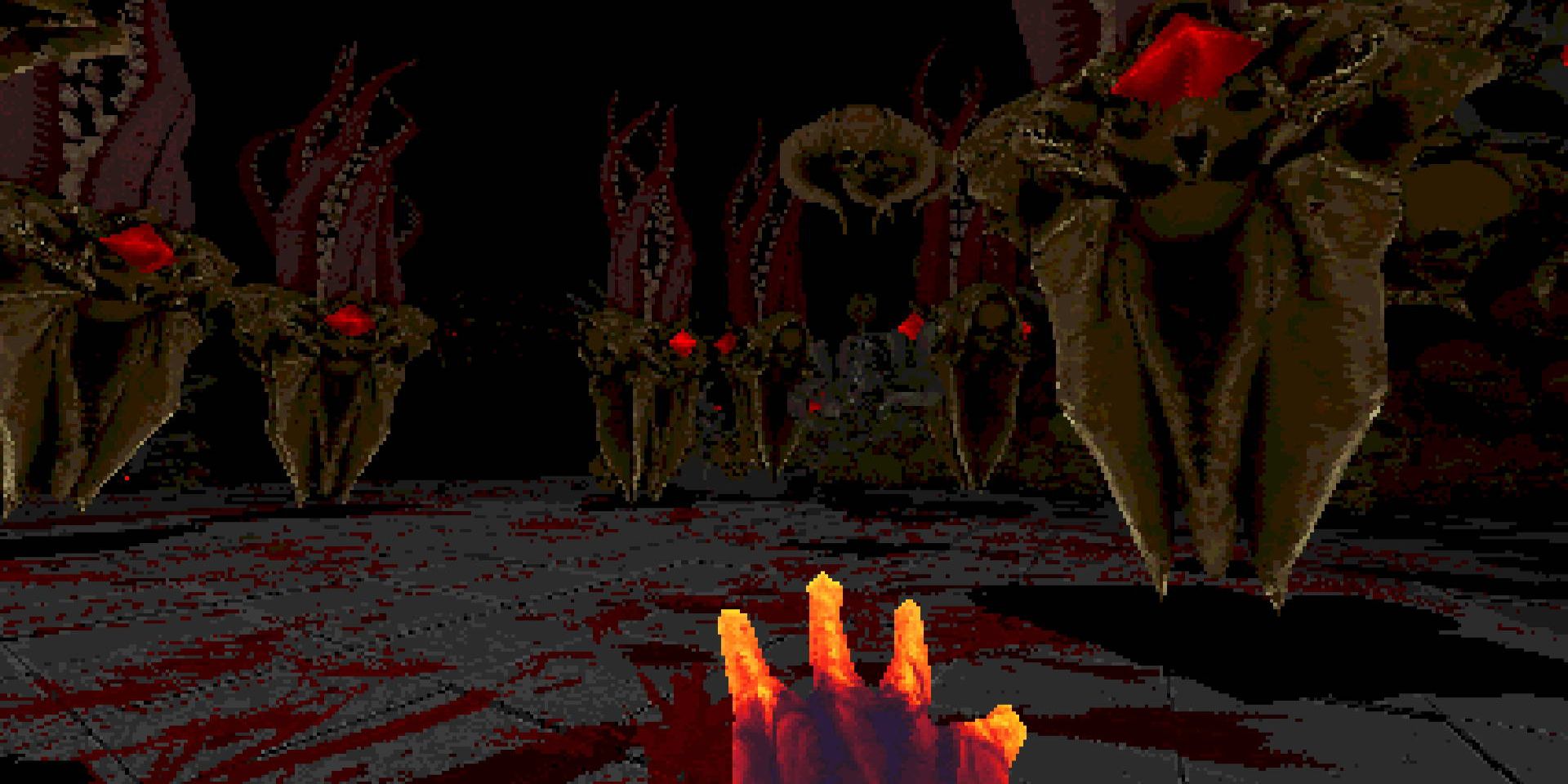 Gameplay of the 2016 indie video game Devil Daggers.