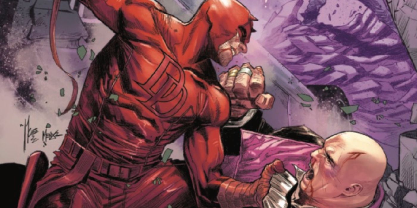 Daredevil Matt Murdock and Kingpin Wilson Fisk battle in Devil's Reign #6