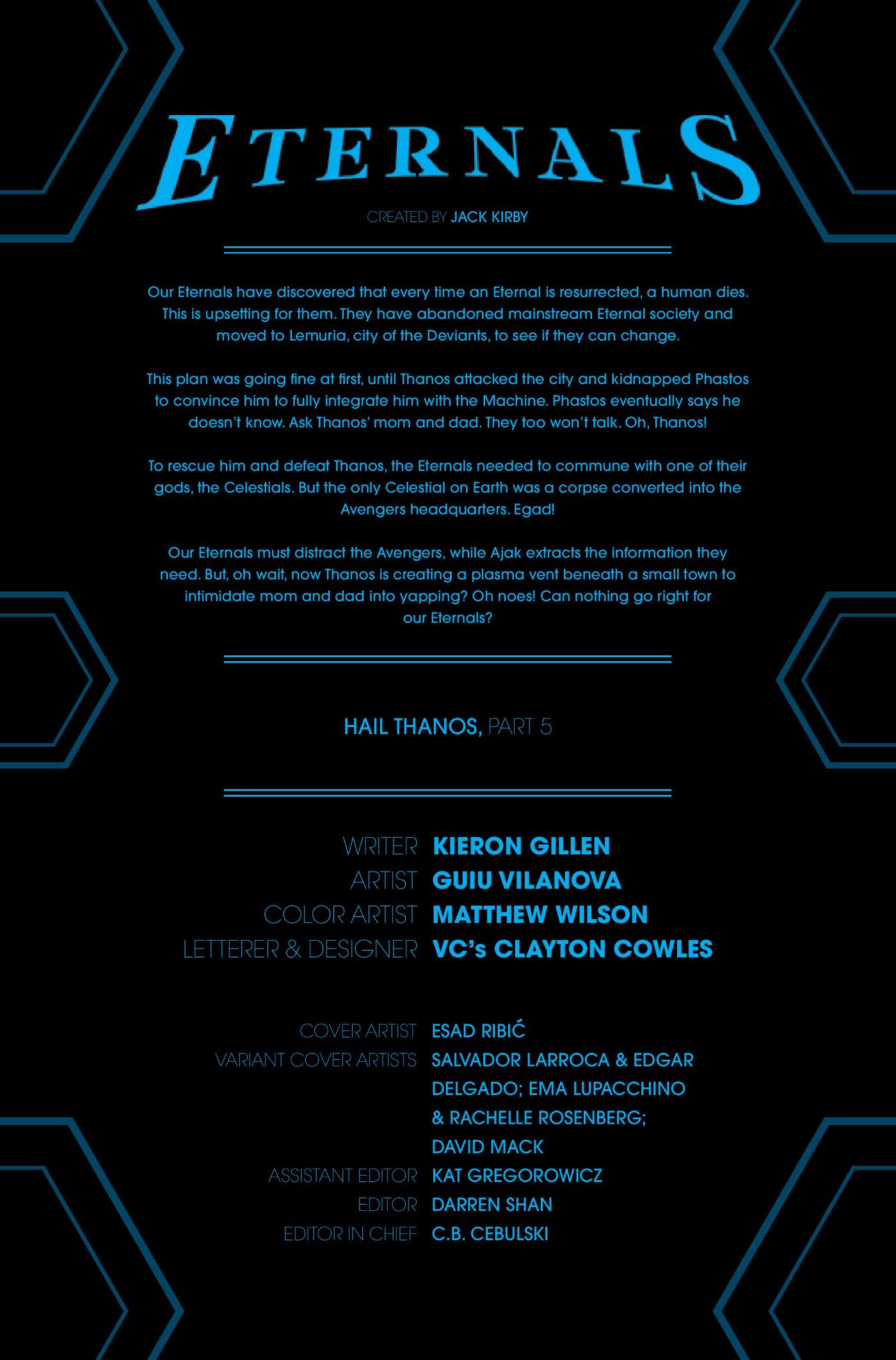 Eternals 11 credits page