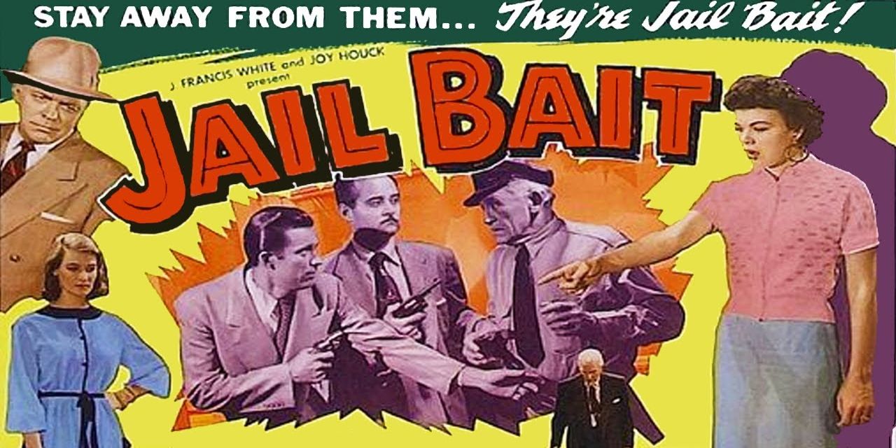 A promotional poster from the 1954 Ed Wood film Jail Bait.