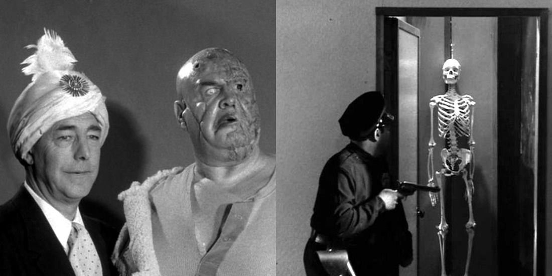 Two stills from the Ed Wood movie Night of the Ghouls.